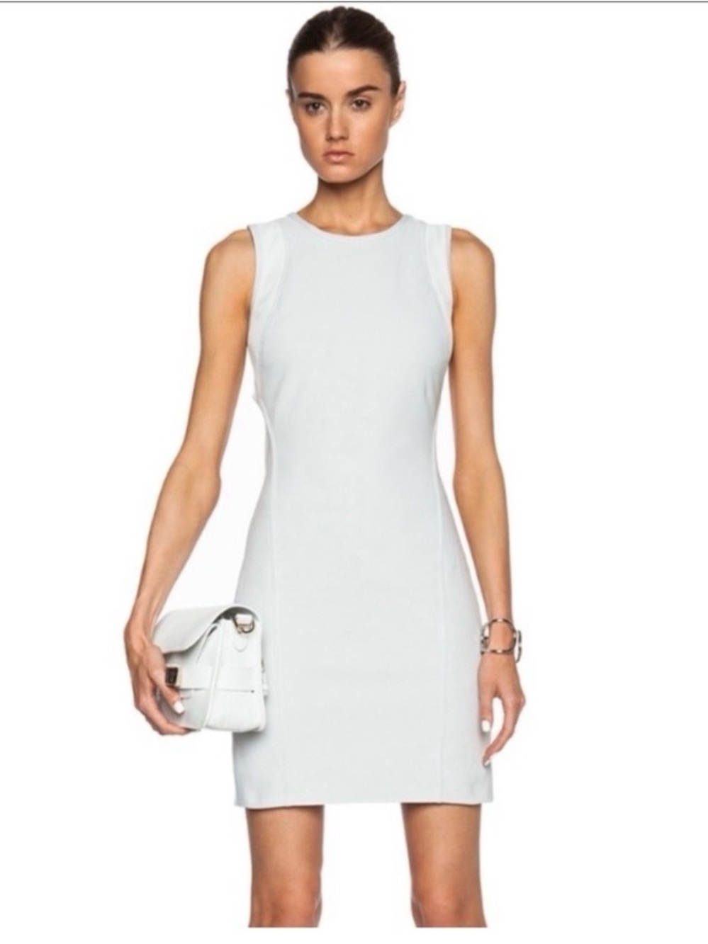 Helmut Lang White Sleeveless Mini Dress
